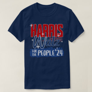 Harris Walz 2024 voor de People Election Democraat T-shirt