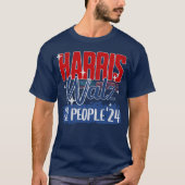 Harris Walz 2024 voor de People Election Democraat T-shirt (Voorkant)