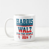 Harris Walz 2024 voor het People President Electio Koffiemok (Links)