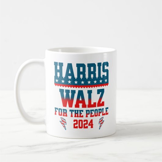 Harris Walz 2024 voor het People President Electio Koffiemok (Links)