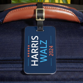 Harris Walz 2024 voor President Bagagelabel