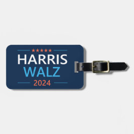 Harris Walz 2024 voor President Bagagelabel