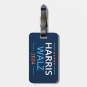 Harris Walz 2024 voor President Bagagelabel (Achterkant verticaal)
