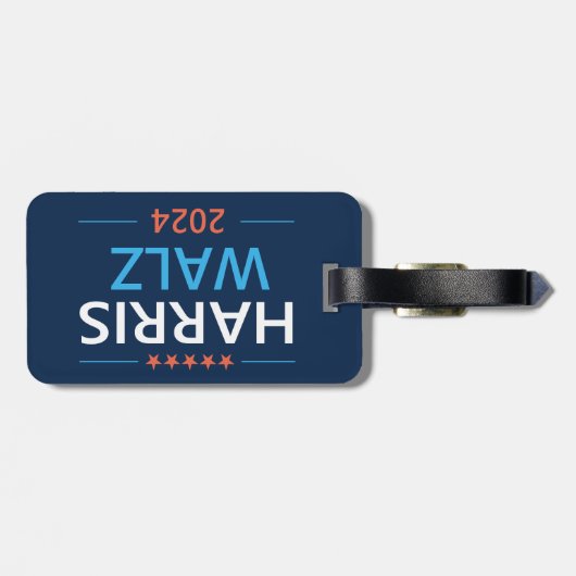 Harris Walz 2024 voor President Bagagelabel (Achterkant horizontaal)