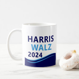 Harris Walz 2024 voor President Blue Wave Koffiemok
