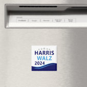 Harris Walz 2024 voor President Blue Wave Magneet (Insitu (Vaatwasser))