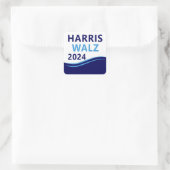 Harris Walz 2024 voor President Blue Wave Vierkante Sticker (Tas)
