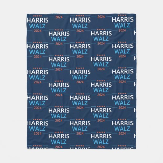 Harris Walz 2024 voor President Fleece Deken (Voorkant)