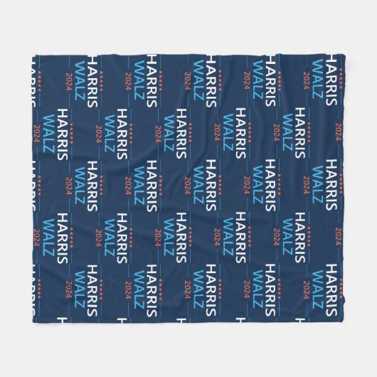 Harris Walz 2024 voor President Fleece Deken (Voorkant (Horizontaal))