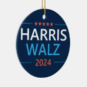 Harris Walz 2024 voor President Keramisch Ornament (Rechts)