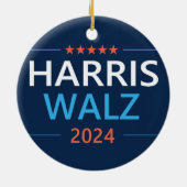 Harris Walz 2024 voor President Keramisch Ornament (Achterkant)