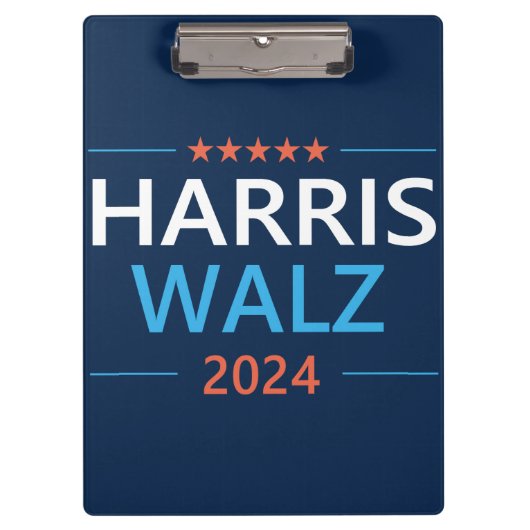 Harris Walz 2024 voor President Klembord (Voorkant)