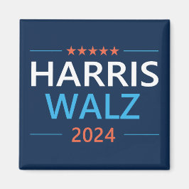 Harris Walz 2024 voor President Magneet