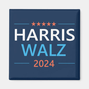 Harris Walz 2024 voor President Magneet