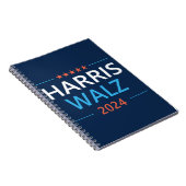 Harris Walz 2024 voor President Notitieboek (Rechterzijde)