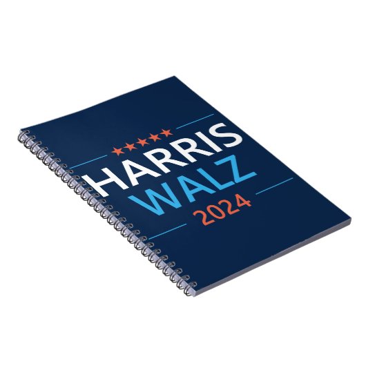 Harris Walz 2024 voor President Notitieboek (Rechterzijde)