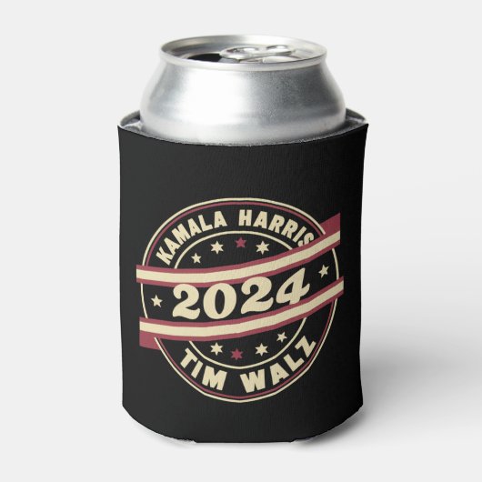 Harris Walz 2024 voor President Patriotic Kamala Blikjeskoeler (Blikje Voorkant)