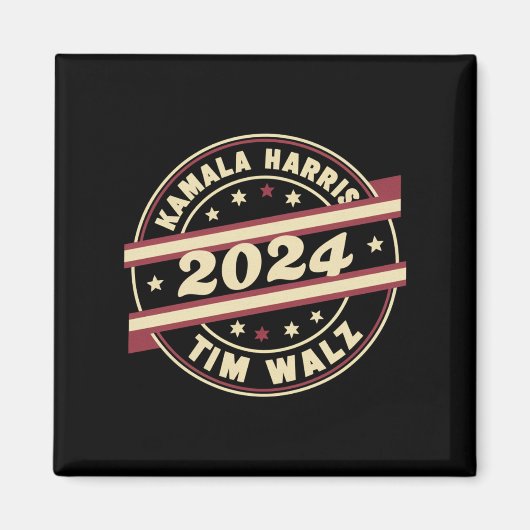 Harris Walz 2024 voor President Patriotic Kamala Magneet (Voorkant)