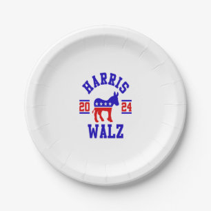 Harris Walz 2024 voor President Patriottische Demo Papieren Bordje