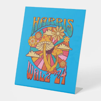 Harris Walz 2024 voor President Reclamebord Met Voetstuk