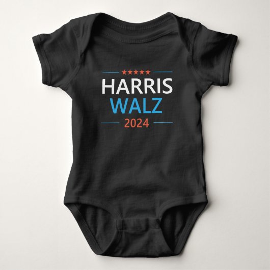 Harris Walz 2024 voor President Romper (Voorkant)