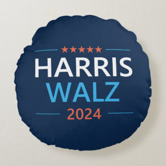 Harris Walz 2024 voor President Rond Kussen