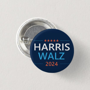 Harris Walz 2024 voor President Ronde Button 3,2 Cm