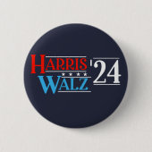 Harris Walz 2024 voor President Ronde Button 5,7 Cm (Voorkant)