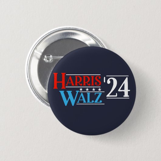 Harris Walz 2024 voor President Ronde Button 5,7 Cm (Voorkant /achterkant)