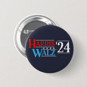 Harris Walz 2024 voor President Ronde Button 5,7 Cm