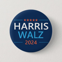 Harris Walz 2024 voor President Ronde Button 5,7 Cm