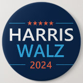 Harris Walz 2024 voor President Ronde Button 6,0 Cm (Voorkant)