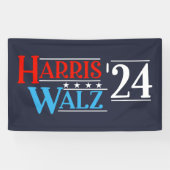 Harris Walz 2024 voor President Spandoek (Horizontaal)