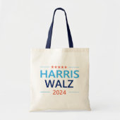 Harris Walz 2024 voor President Tote Bag (Voorkant)