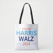Harris Walz 2024 voor President Tote Bag (Voorkant)