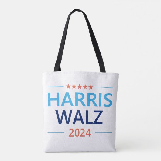 Harris Walz 2024 voor President Tote Bag (Achterkant)
