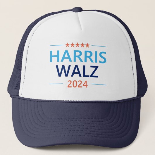 Harris Walz 2024 voor President Trucker Pet (Voorkant)