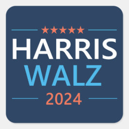 Harris Walz 2024 voor President Vierkante Sticker