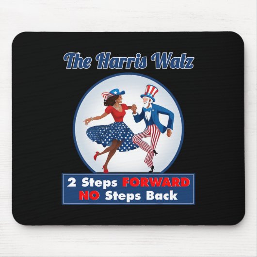 Harris Walz 2024 Waltz Dance 2 Stappen Voorwaarts Muismat (Voorkant)