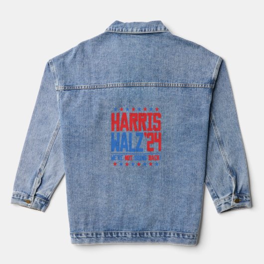 HARRIS WALZ 2024 - We gaan niet terug Denim Jacket (Achterkant)