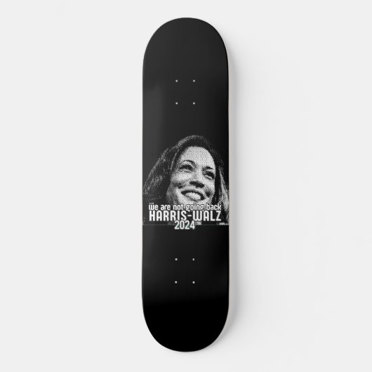 HARRIS-WALZ 2024 WE GAAN NIET TERUG PERSOONLIJK SKATEBOARD (Voorkant)