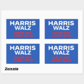Harris Walz 2024 - We gaan niet terug! Rechthoekige Sticker (Vel)