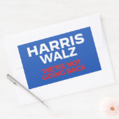 Harris Walz 2024 - We gaan niet terug! Rechthoekige Sticker (Envelop)