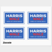 Harris Walz 2024 - We gaan niet terug Rechthoekige Sticker (Vel)