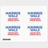 Harris Walz 2024 - We gaan niet terug! Rechthoekige Sticker (Vel)