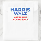 Harris Walz 2024 - We gaan niet terug! Rechthoekige Sticker (Tas)