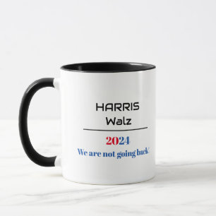 Harris Walz 2024 We gaan niet terug! Stem Blauw Mok