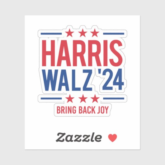 Harris Walz '24 - Bring Back Joy Sticker (Vel)