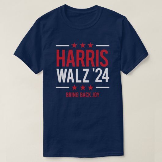 Harris Walz '24 - Bring Back Joy T-shirt (Design voorkant)