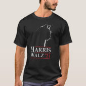 Harris Walz '24 Cat Silhouette Campaign T-shirt (Voorkant)